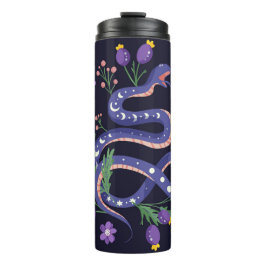 ヘビとフローラ妖精プリント タンブラー