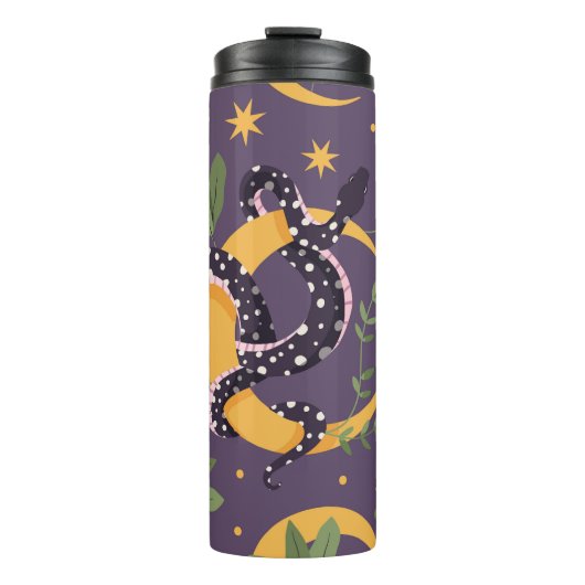 ヘビとフローラ妖精プリント タンブラー (正面)