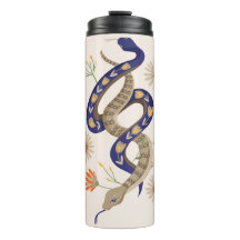 ヘビとフローラ妖精プリント