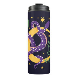 ヘビとフローラ妖精プリント タンブラー