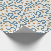 ヘビとリンゴ ラッピングペーパー (角)