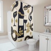 ヘビとワイン シャワーカーテン (インサイチュ)