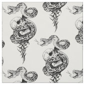 ヘビと壊れた人間のスカル ファブリック (見本)