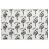 ヘビと壊れた人間のスカル ファブリック (ファットクウォーター)