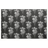 ヘビと壊れた人間のスカル ファブリック (ファットクウォーター)