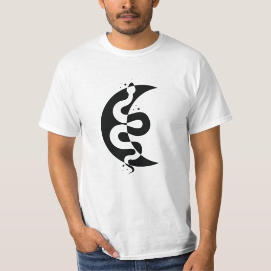 ヘビと月 Tシャツ (正面)