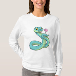 ヘビと棒つきキャンデー Tシャツ