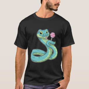 ヘビと棒つきキャンデー Tシャツ
