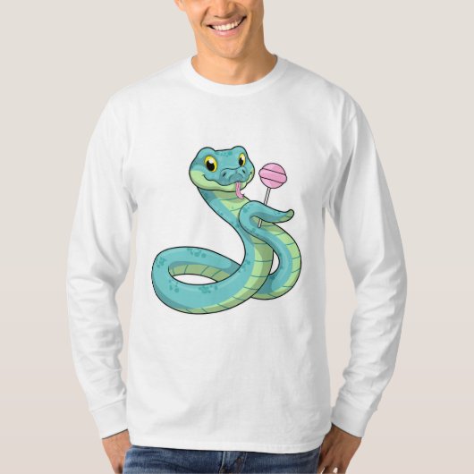ヘビと棒つきキャンデー Tシャツ (正面)
