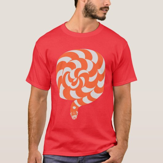 ヘビと男性へクールなTシャツ Tシャツ (正面)