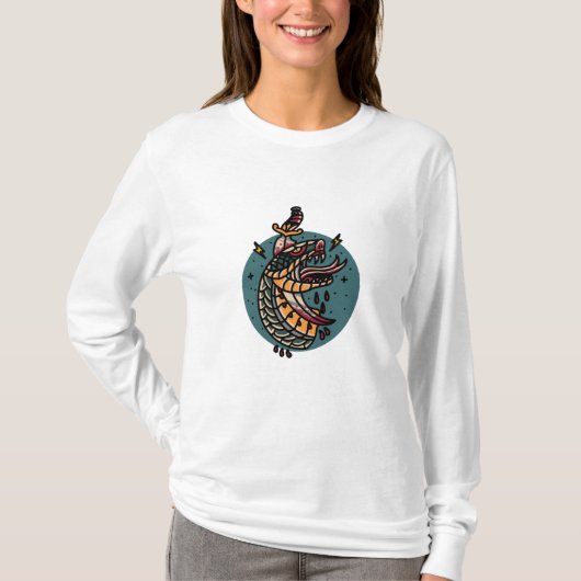 ヘビと短剣 Tシャツ (正面)