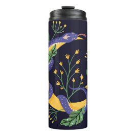 ヘビと花の妖精のプリント タンブラー