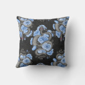 ヘビと青いバラ クッション (裏面)