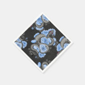 ヘビと青いバラ スタンダードカクテルナプキン (角)