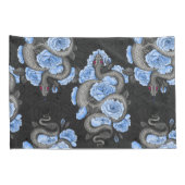 ヘビと青いバラ 枕カバー (裏面-右)