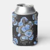 ヘビと青いバラ 缶クーラー (缶正面)