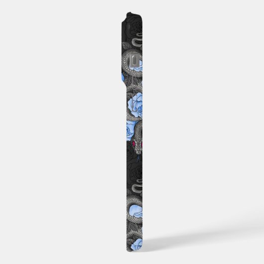 ヘビと青いバラ iPhoneケース (左側面)