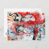 ヘビにうぶな人の精包まれた神を持つ恐竜 ポストカード (正面/裏面)