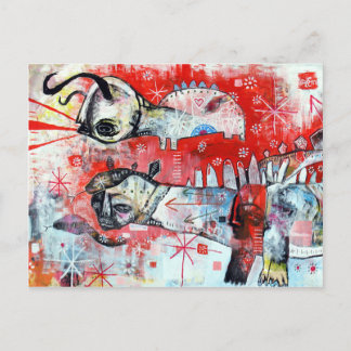 ヘビにうぶな人の精包まれた神を持つ恐竜 ポストカード