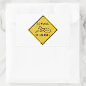 ヘビに注意する,トラフィック警告標識,オーストラリア 長方形シール (バッグ)