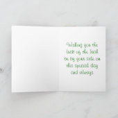 ヘビのおもしろいなユーモアの幸せなセントパトリックの日 カード (内部)