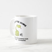 ヘビのおもしろいな年 コーヒーマグカップ (正面左)