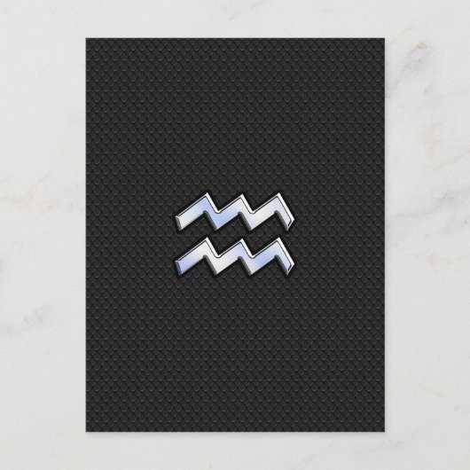 ヘビのアクエリアス〔占星術の〕十二宮図シンボルのようなクロム ポストカード (正面)