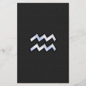 ヘビのアクエリアス〔占星術の〕十二宮図シンボルのようなクロム 便箋 (正面)