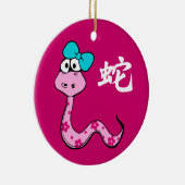 ヘビのギフトのオーナメントの中国のな年 セラミックオーナメント (右)