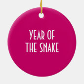 ヘビのギフトのオーナメントの中国のな年 セラミックオーナメント (裏面)