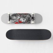 ヘビのギリシャの神話からのヘッド女の子のクラゲ スケートボード (横)