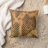 ヘビのスキンの背景 クッション (ブランケット)