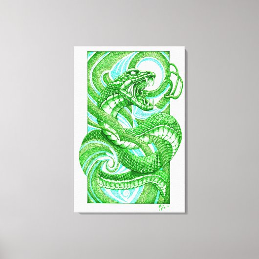 ヘビのハビ キャンバスプリント (正面)