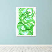 ヘビのハビ キャンバスプリント (インサイチュ (ウッドフロア))