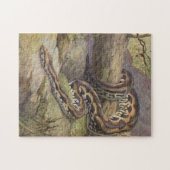 ヘビのパズルのイラストレーション ジグソーパズル (横)
