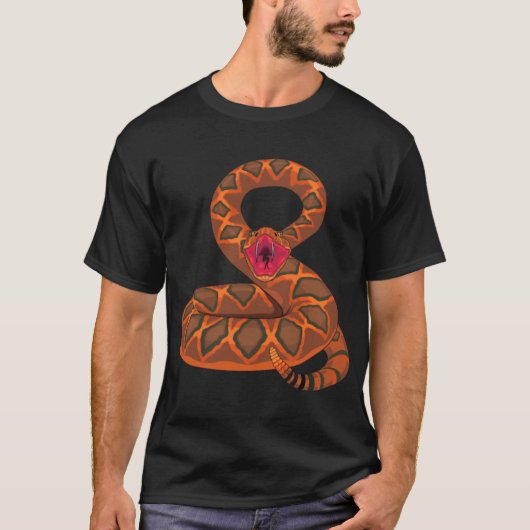 ヘビのワイシャツ Tシャツ (正面)