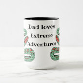 ヘビの世界：パパは極端な冒険を愛する。 マグカップ (中央)