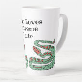ヘビの世界：母は極端なラテを愛している。 カフェラテマグ (右アングル)