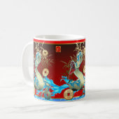 ヘビの中国ので新しい年2013年 コーヒーマグカップ (正面左)