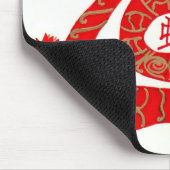 ヘビの中国のな年 マウスパッド (コーナー)