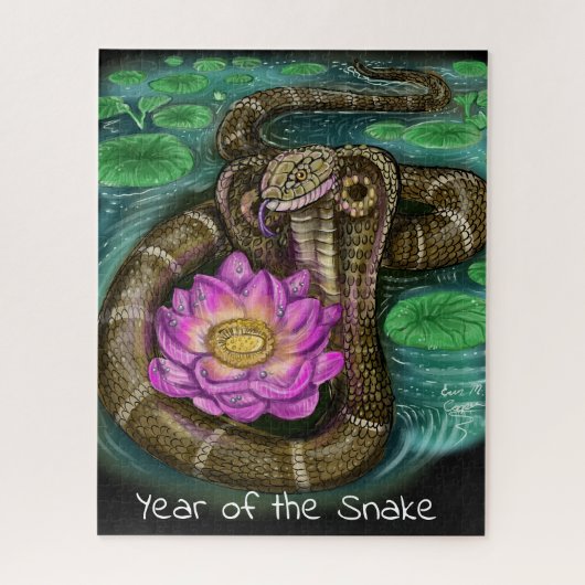 ヘビの中国のな(占星術の)十二宮図年 ジグソーパズル (縦)