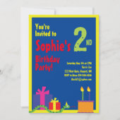 ヘビの動物の子供の誕生日パーティーの招待状 招待状 (正面)