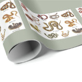 ヘビの同一証明の包装紙 ラッピングペーパー (ロールコーナー)