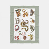 ヘビの同一証明毛布 フリースブランケット (正面)