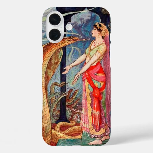 ヘビの女王図解入りの、写真付きの Case-Mate iPhoneケース (裏面)