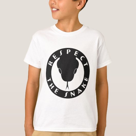 ヘビの子供のTシャツを尊重して下さい Tシャツ (正面)