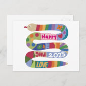 ヘビの年2025 ポストカード (正面/裏面)