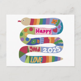 ヘビの年2025 ポストカード