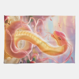 ヘビの年2025：幸運と繁栄を抱く キッチンタオル