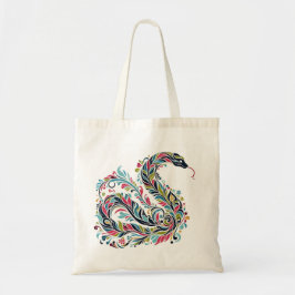 ヘビの年2025：幸運と繁栄を抱く トートバッグ